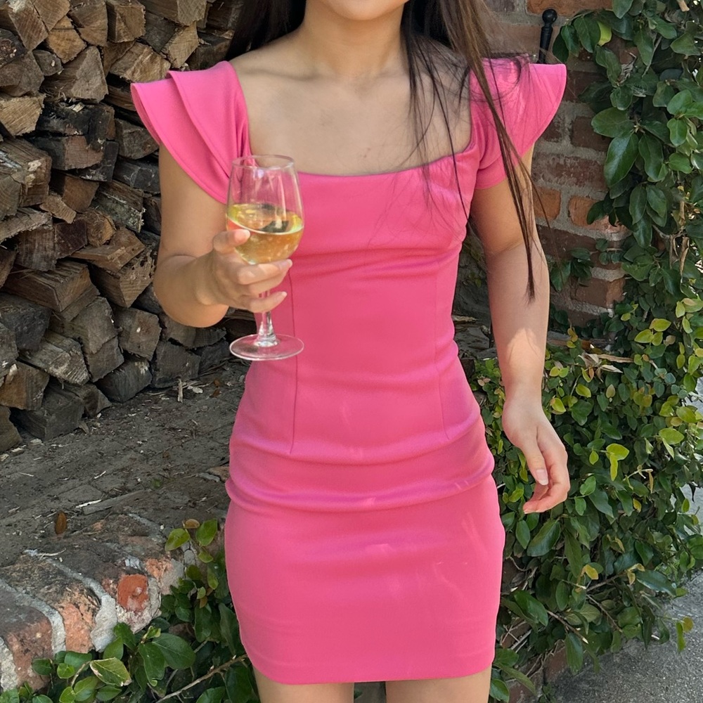 Guess Los Angeles Hot Pink Bandage Dress